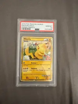 Pikachu Pokemon 2010 Holo PW Pikachu World French PSA 10 - Image 1