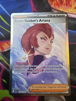 Team Rocket’s Ariana 237/182 Full Art Secret Rare Pokemon SV Destined Rivals NM - Image 1