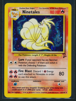 Ninetales 13/130 Holo Rare Pokemon 2000 Base Set 2 LP - Image 1