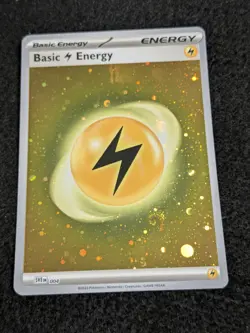 HD COSMOS HOLO 🌀 SWIRL Basic Lightning Energy 004 - Pokemon 151 RARE - Image 1