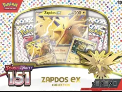 Zapdos EX Pokemon 151 TCG Scarlet & Violet Collection with 4 Booster Packs - Image 2
