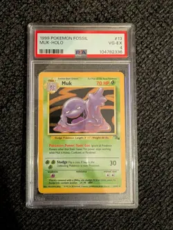 1999 Pokemon TCG Muk Holo Holographic Collector's Item PSA 4 - Image 1