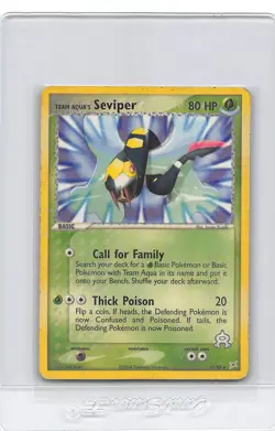Team Aqua’s Seviper 17/95 Non-Holo RARE Team Magma Vs Team Aqua Pokemon TCG MP - Image 1