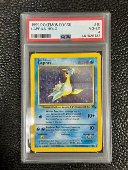 1999 Pokemon Fossil Lapras Holo #10 PSA 4 - Image 1