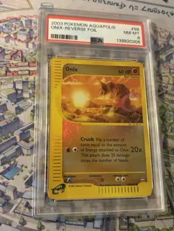 2003 Pokemon Aquapolis Onix Rev Holo #98 PSA 8 NM Cert# 138820306 - Image 4