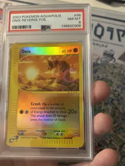 2003 Pokemon Aquapolis Onix Rev Holo #98 PSA 8 NM Cert# 138820306 - Image 5