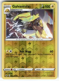 Galvantula SWSH01: Sword & Shield Base Set Uncommon,Reverse Holo Pokemon NM - Image 1