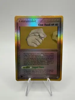 Claw Fossil HP 40 90/100 EX Sandstorm Reverse Holo Common E-Reader Pokemon TCG - Image 1