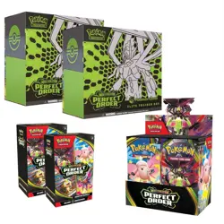 Pokemon Center Perfect Order Bundle Presale ETB x 2 Booster Bundles Display - Image 1