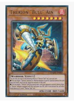 x3 Therion "Bull" Ain MAMA-EN060 Ultra Rare YuGiOh - Image 1