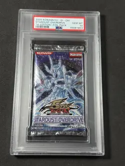 Yugioh PSA 10 Stardust Overdrive SOVR 1st Edition English Booster Pack POP 3 - Image 1