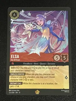 Disney Lorcana Winterspell Elsa - Ice Artisan Cold Foil 123/204 NM Legendary - Image 1