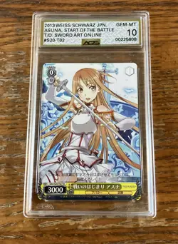 Sword Art Online Trading Card Weiss Schwarz SAO Asuna Yuuki Graded AGS 10 - Image 1