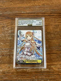 Sword Art Online Trading Card Weiss Schwarz SAO Asuna Yuuki Graded AGS 10 - Image 2
