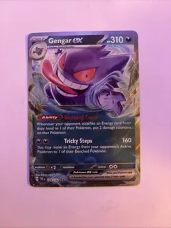 Pokemon TCG Gengar EX Temporal Forces Ultra Rare Card 104/162 Near Mint - Image 1