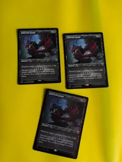 Infernal Grasp x3 MID 399 Instant, 1 is foil Magic the Gathering 3 card. promo - Image 1