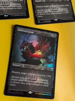 Infernal Grasp x3 MID 399 Instant, 1 is foil Magic the Gathering 3 card. promo - Image 3