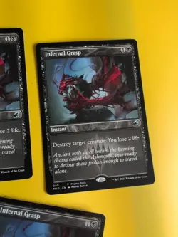 Infernal Grasp x3 MID 399 Instant, 1 is foil Magic the Gathering 3 card. promo - Image 5