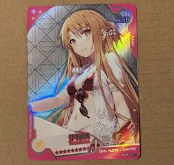 Asuna Yuuki Sao Sword 02 Foil Swimsuit Goddess Waifu Card Girl Holo Doujin Anime - Image 1