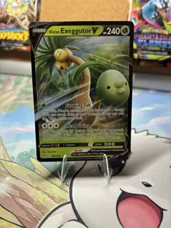 Pokemon TCG Alolan Exeggutor v Holo Ultra Rare Card Pokemon Go 005/078 - Image 1