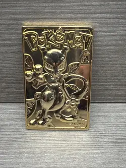 1999 Pokemon "Mewtwo" 23 Karat Gold Plated Special Edition Trading Card Collect - Image 2