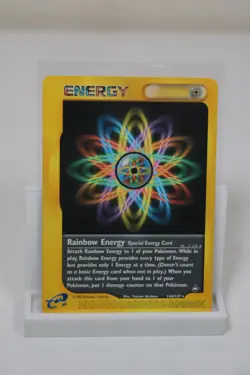 Pokemon E-Series Aquapolis Rare Non-Holo Card: Rainbow Energy (144/147) - LP - Image 1
