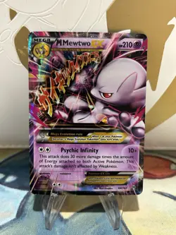 M Mewtwo EX 64/162 XY Breakthrough Pokemon Card TCG Ultra Rare Mega MP - Image 1