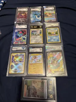 Pokemon TCG Slabs 10 Graded Cards - Image 1