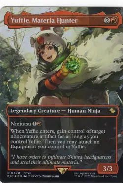MTG Final Fantasy Yuffie, Materia Hunter (Borderless Chocobo Track Foil) - Image 1