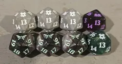 Lot Of 8 MTG Magic The Gathering Gift Bundle Oversized Spindown Dice - Image 1