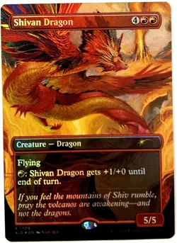 MTG Shivan Dragon BORDERLESS Secret Lair Drop Julie Bell 1709 NM - Image 1