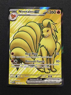 Pokemon TCG Ninetales ex 186/165 Sv: Scarlet & Violet 151 Ultra Rare Near Mint - Image 1
