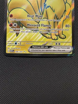 Pokemon TCG Ninetales ex 186/165 Sv: Scarlet & Violet 151 Ultra Rare Near Mint - Image 4