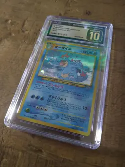 1999 POKEMON JPN NEO PREMIUM FILE HOLO #160 FERALIGATR CGC 10 PRISTINE - Image 2