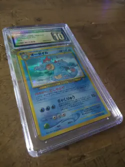 1999 POKEMON JPN NEO PREMIUM FILE HOLO #160 FERALIGATR CGC 10 PRISTINE - Image 3