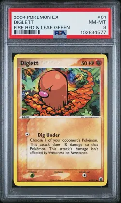 2004 Pokemon Ex Fire Red & Leaf Green 61/112 - PSA 8 NM-MT - Image 2