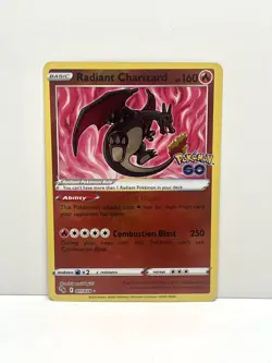 Pokemon TCG Radiant Charizard 011/078 Radiant Rare Holo Pokemon GO NM - Image 1