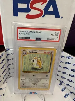 1999 Pokemon Game #40 Raticate PSA NM-MT 8 - Image 2