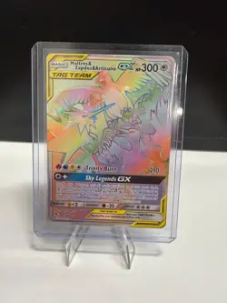 Moltres & Zapdos & Articuno GX 69/68 Rare Rainbow Hidden Fates Pokemon Near Mint - Image 1
