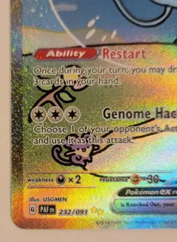 Pokemon TCG Mew EX 232/091 Sv: Paldean Fates Bubble Mew Sir - Image 5