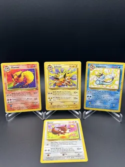 Pokemon TCG Eevee Flareon Jolteon Vaporeon Jungle Set Vintage LP-HP - Image 1