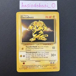 Pokemon Electabuzz 20/102 Base Set Non Holo Rare Unlimited WOTC LP/MP Condition - Image 1