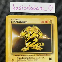 Pokemon Electabuzz 20/102 Base Set Non Holo Rare Unlimited WOTC LP/MP Condition - Image 2