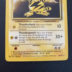 Pokemon Electabuzz 20/102 Base Set Non Holo Rare Unlimited WOTC LP/MP Condition - Image 3