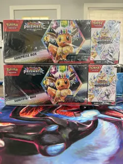 Pokemon Sam’s Club Prismatic Evolutions Surprise Box + Booster Bundle Lot Of 2 - Image 1