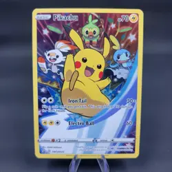 Pokemon TCG Pikachu SWSH020 Black Star Promo Near Mint Holo - Image 1