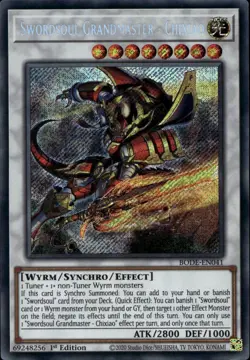 Swordsoul Grandmaster - Chixiao 1st Ed Secret Rare BODE-EN041 Yu-Gi-Oh! - Image 1
