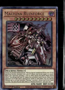 Yugioh Machina Ruinforce BODE-EN028 Ultra Rare 1st Ed LP - Image 1