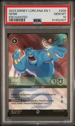 Disney Lorcana 💫 Genie Friest Chapter #209 Enchanted PSA 10 Double Sword Error - Image 1