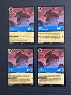 Disney Lorcana Pete Ghost Of Christmas Future Rare Winterspell Non-foil Qty 4 - Image 1